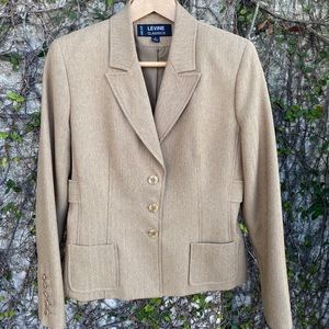 Like New! Larry Levine Classics Tan Suit Blazer
